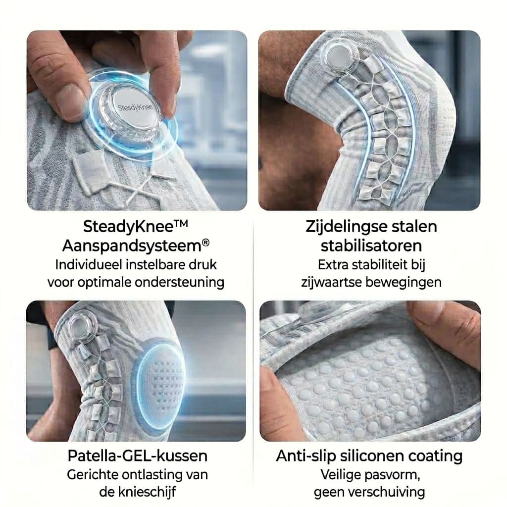 SteadyKnee™ | Verstelbare Kniebandage voor Extra Steun & Stabiliteit