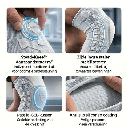 SteadyKnee™ | Verstelbare Kniebandage voor Extra Steun & Stabiliteit