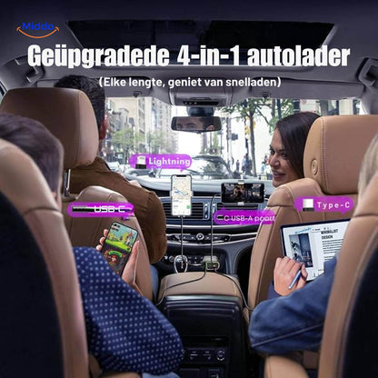 AutoCharge™ 120W | 4-in-1 Oplader, Super-Snel, RGB Sterrenhemel!