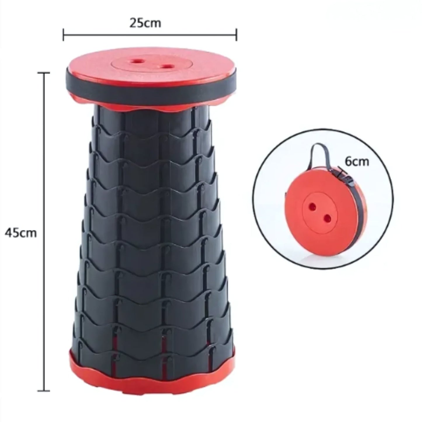 FlexiStool™ Verstelbare Telescopische Kruk met Antislipoppervlak
